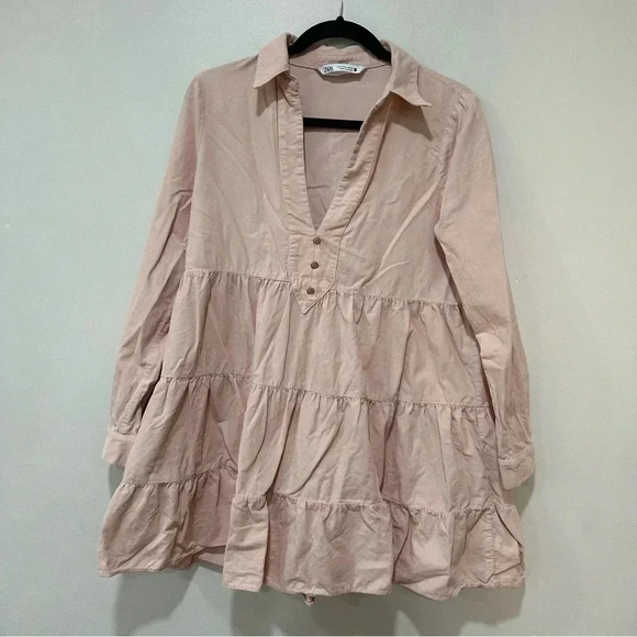 Zara corduroy dusty pink dress Small - Picture 2 of 7